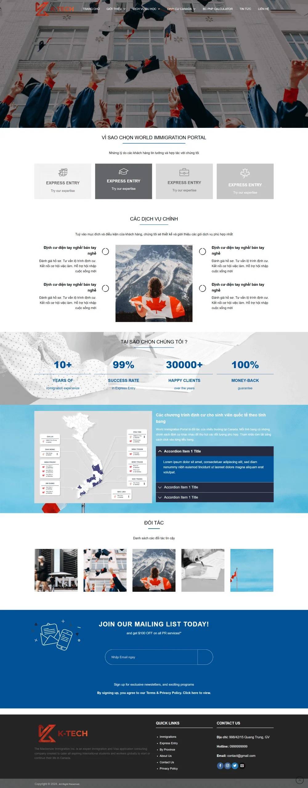 Website du học